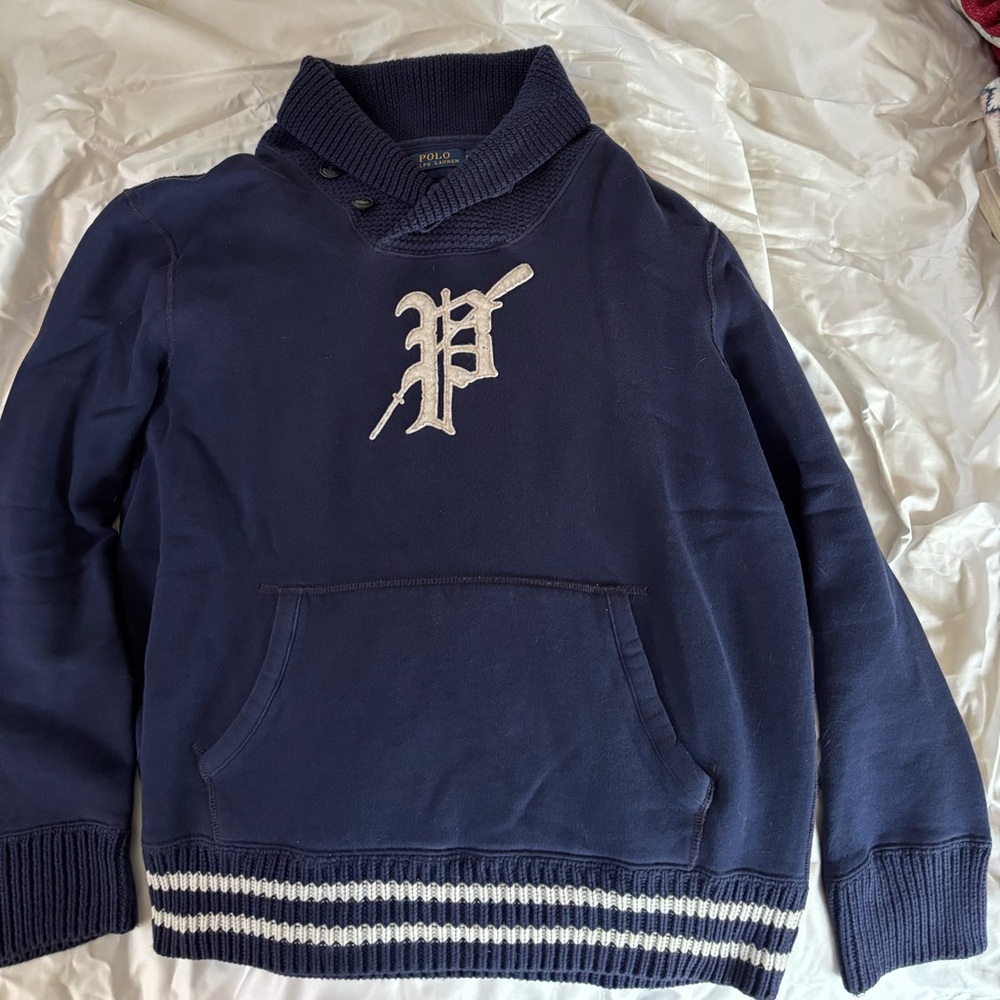 Polo by Ralph Lauren Dark Blue Sweatshirt with White Initial P